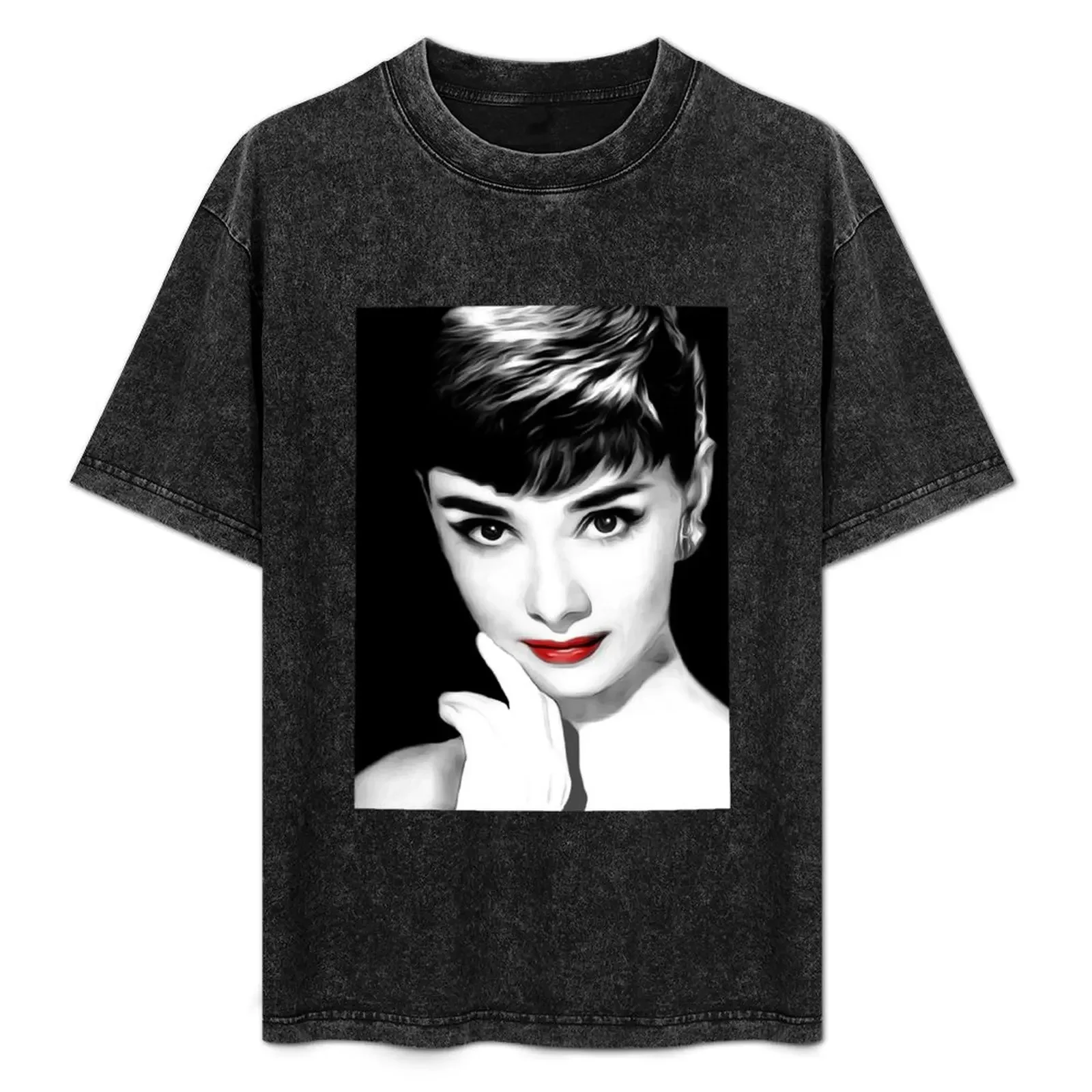 

Audrey Hepburn Lips T-Shirt quick drying boys animal print Personalized t-shirt sports fans men t shirt