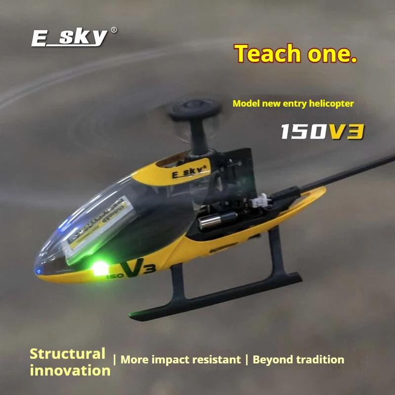 Esky 150v3 Remote-Controlled Helicopter Model Drop Resistant Mini Single Propeller Practice Helicopter Children'S Gift