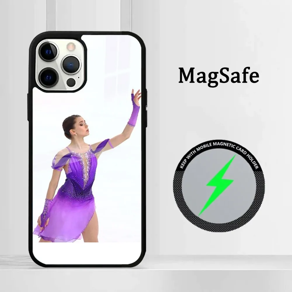 Figure skating Kamila Valieva Phone Case For iPhone16 15 14 13 12 11 Pro Max Plus Mini Mirror Magnetic Cover