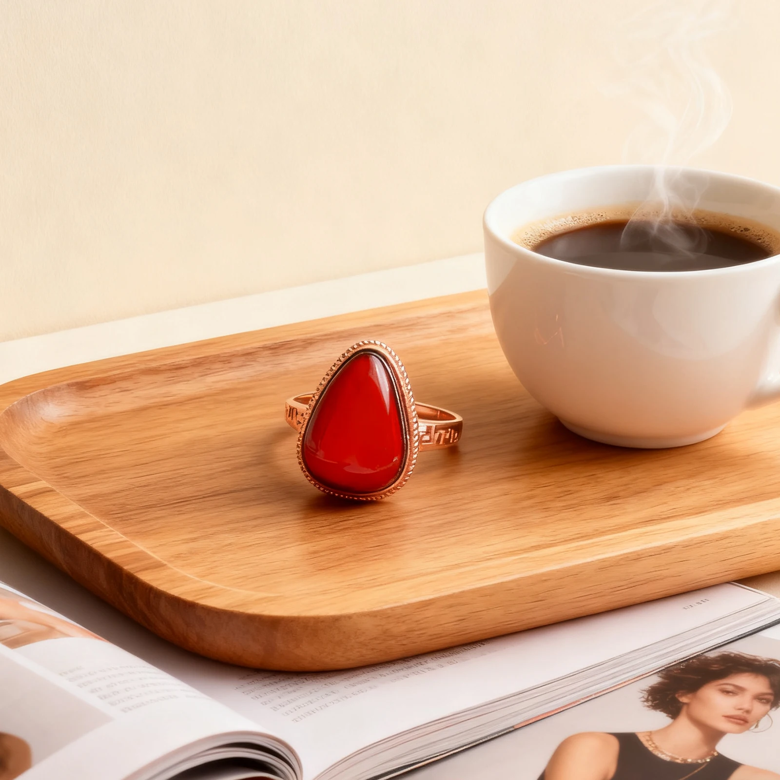 

Женское кольцо с кривовым янтарем, 7 мм, треугольное геометрическое стерлинговое серебро, розовое золото, подарок любви для нее, романтические украшения на день Святого Валентина