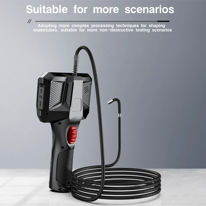 4.3 بوصة 360 درجة عدسة دوران التوجيه الصناعي Borescope 1080P 6 مللي متر المنظار كاميرا الأنابيب التفتيش المنظار المفصلي