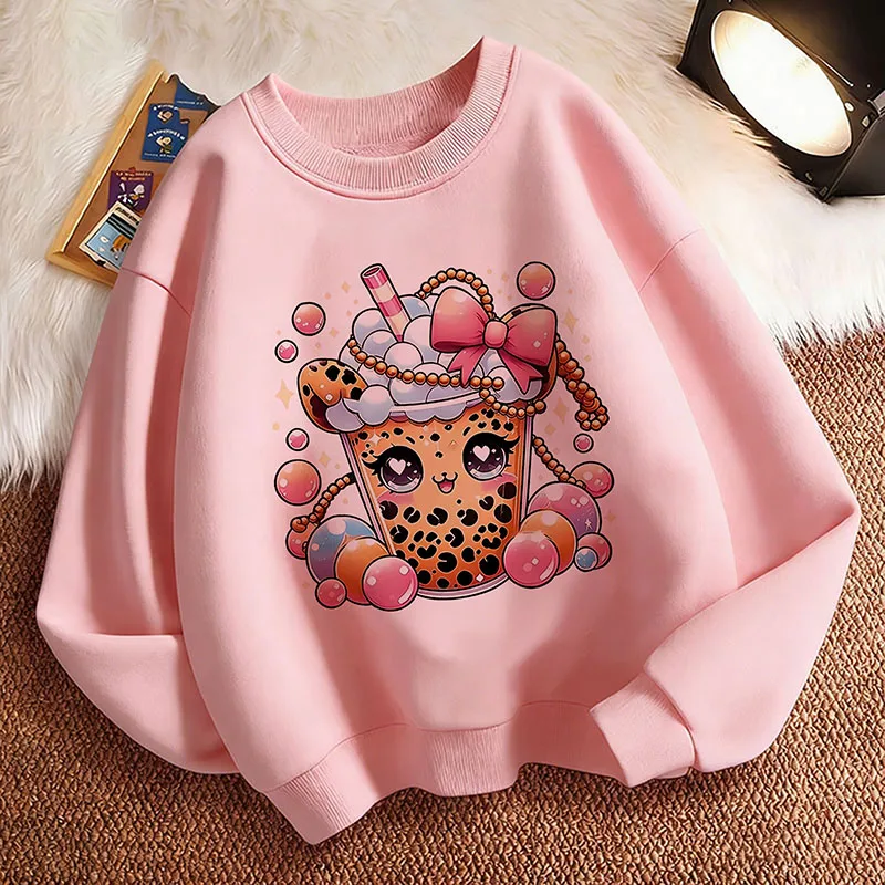 Funny Children's Sweatshirt Pullover Spring Juice Design Manga Crew Neck Graphic Print Hoodie Boy/Girl Kids Hoody