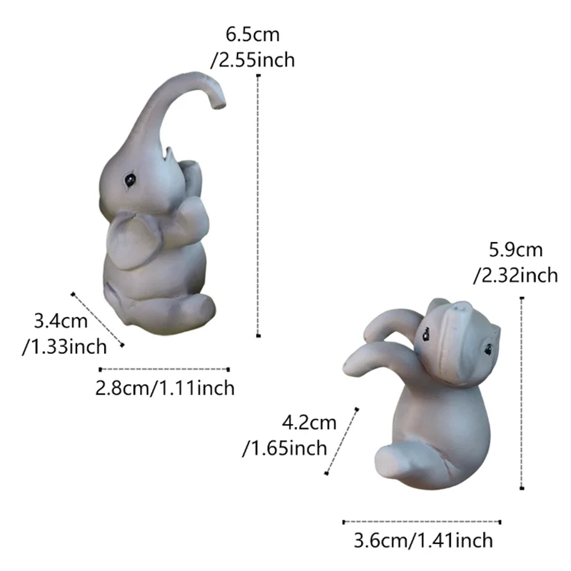 Colgante de maceta de elefante, estatuas de elefante trepador, maceta colgante de resina, decoraciones para maceta, 2 uds.
