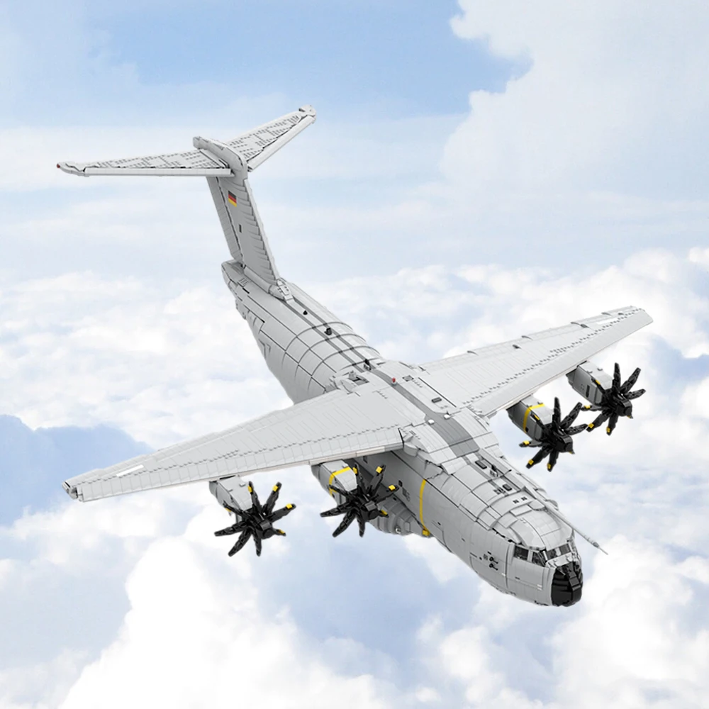 

Moc Airbus A400M Atlas Building Blocks Military Transport Aircraft DIY Model Building Blocks Large Transport Aircraft Bricks Set