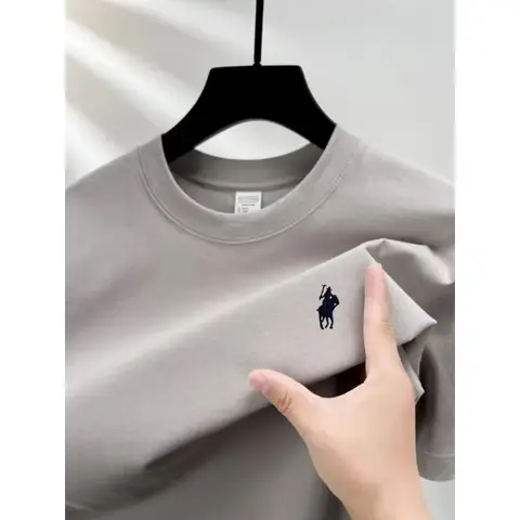 2026 New Men's Patterned Knitted Round-neck T-Shirt - Casual Cotton Short-Sleeved Shirt - Streetwear Oversized T Shirt