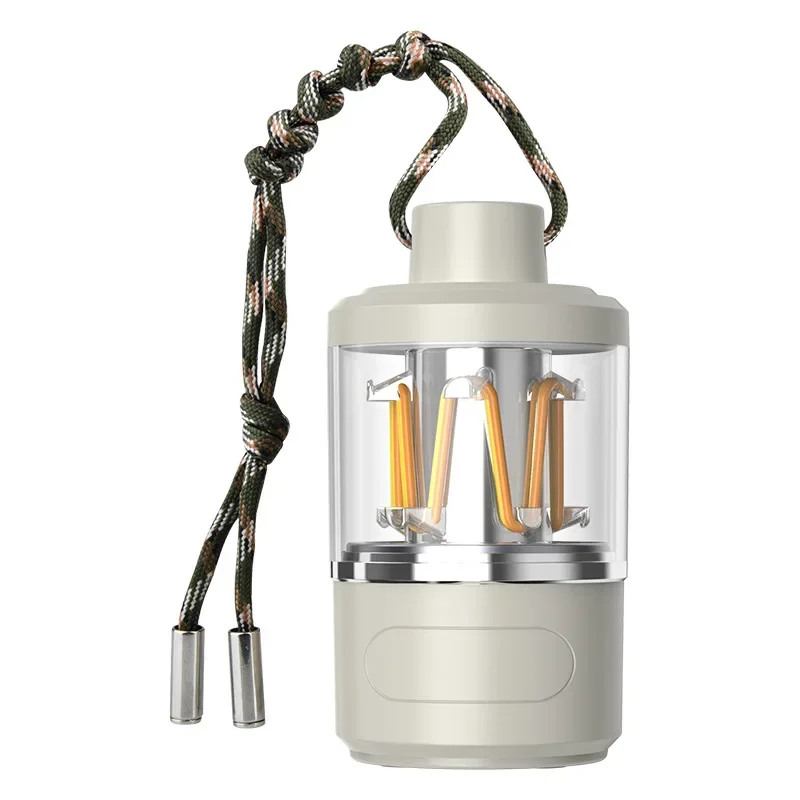 Lampe de camping COB intégrée de grande capacité, lumière d'ambiance multifonctionnelle, lumière blanche chaude pour tente, camping en plein air, nouveau