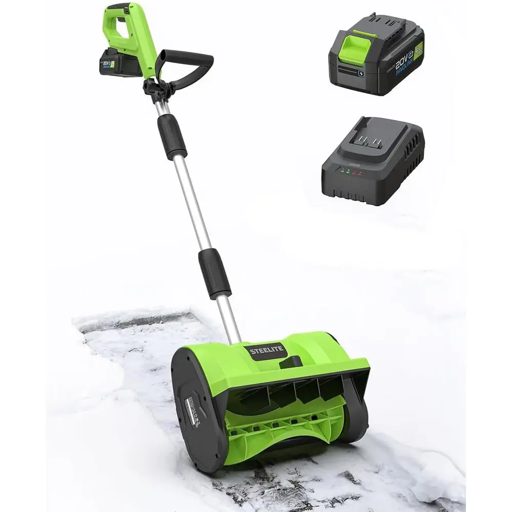 

13 Electric Blower 20V, 4Ah Battery, 300lb/min Removal, 20T Throw Di, Lightweight 9.9lb, Ideal for Driveway/Steps/Patio/Sidewalk