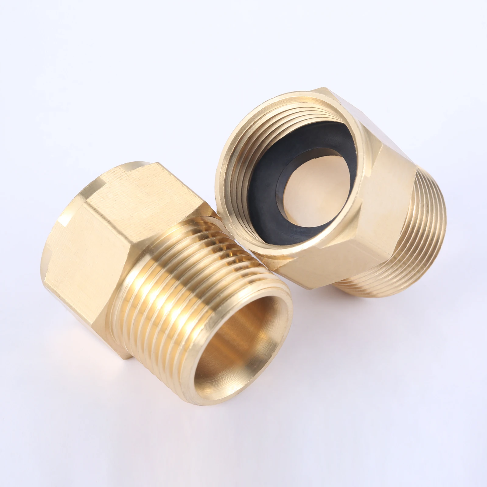 Connecteur en laiton M22 mâle x femelle, raccord de tuyau, adaptateur de nettoyeur haute pression, diamètre intérieur 14mm/15mm, adapté pour remplacement de vis Karcher, 1 pièce
