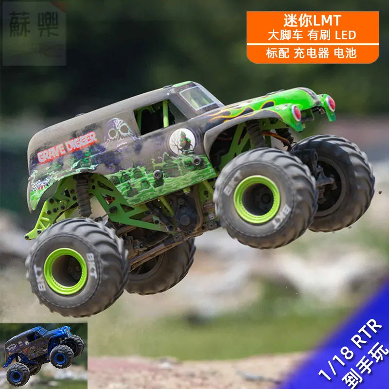 

LOSI 1/18 мини LMT грузовик с дистанционным управлением, грязевой грузовик, электрическая радиоуправляемая модель автомобиля, внедорожник