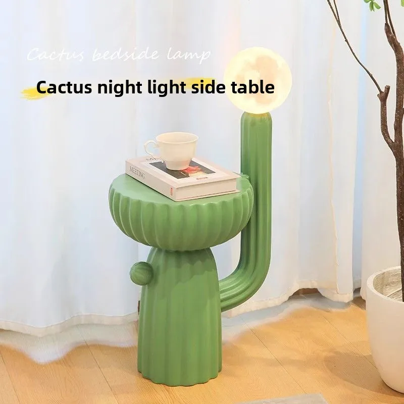 Creative little cactus side table, movable living room coffee table sofa bedside table floor ornament