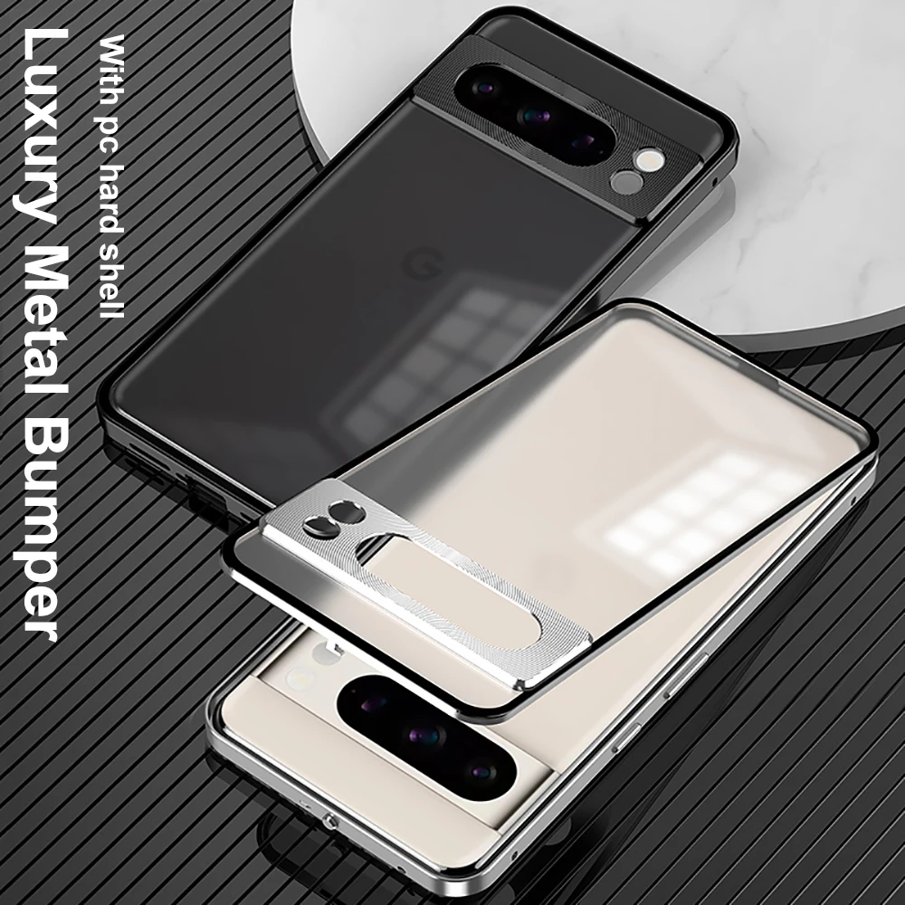 Luxury Aluminum Alloy Bumper for Google Pixel 8 8A 7 7A Pro Phone Cases Shockproof Back Cover Camera Protector Metal Frame Funda