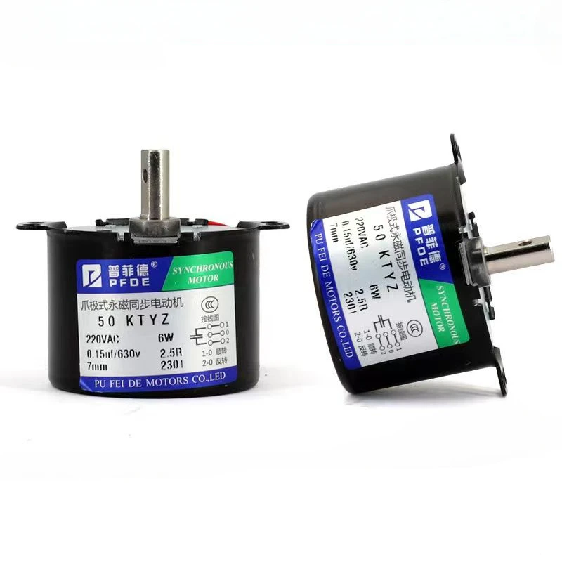 50KTYZ Permanent Magnet Synchronous Motor AC220V 2.5-50R/Min Low Speed Reducer Motors with Controllable Positive Negative