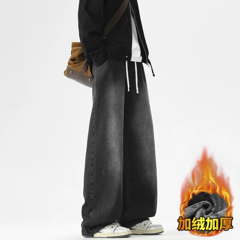 ملابس للرجال سراويل شتوية Pantalones Hombre ملابس الشارع الشهير Y2K ملابس جينز للرجال جينز فضفاض جينز رجالي جينز رجالي من قماش الدنيم #4