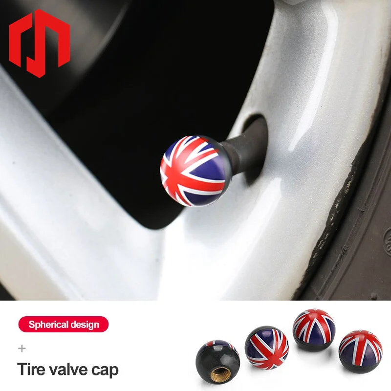 4pcs Car Valve Stems Caps for Mini Cooper One F54 R55 R56 Car Accessories Tire Valve Nozzle Cap Cover Metal PVE Car Styling