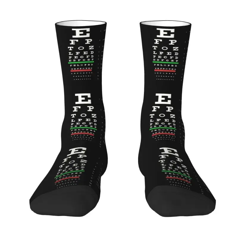 

Kawaii Printed Snellen Eye Chart Socks for Men Women Stretch Summer Autumn Winter Optometrist Optician Crew Socks