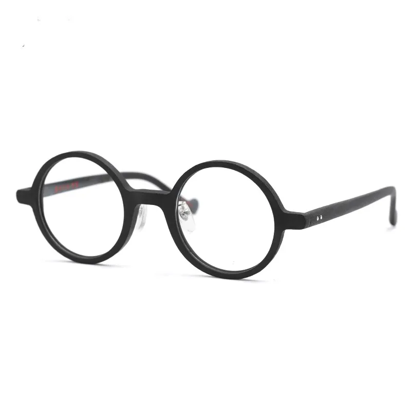 HDCRAFTER Top Quality Acetato Óculos Quadro Homens Mulheres Óculos Ópticos Frames Prescrição Compute Óculos Redondos Vintage