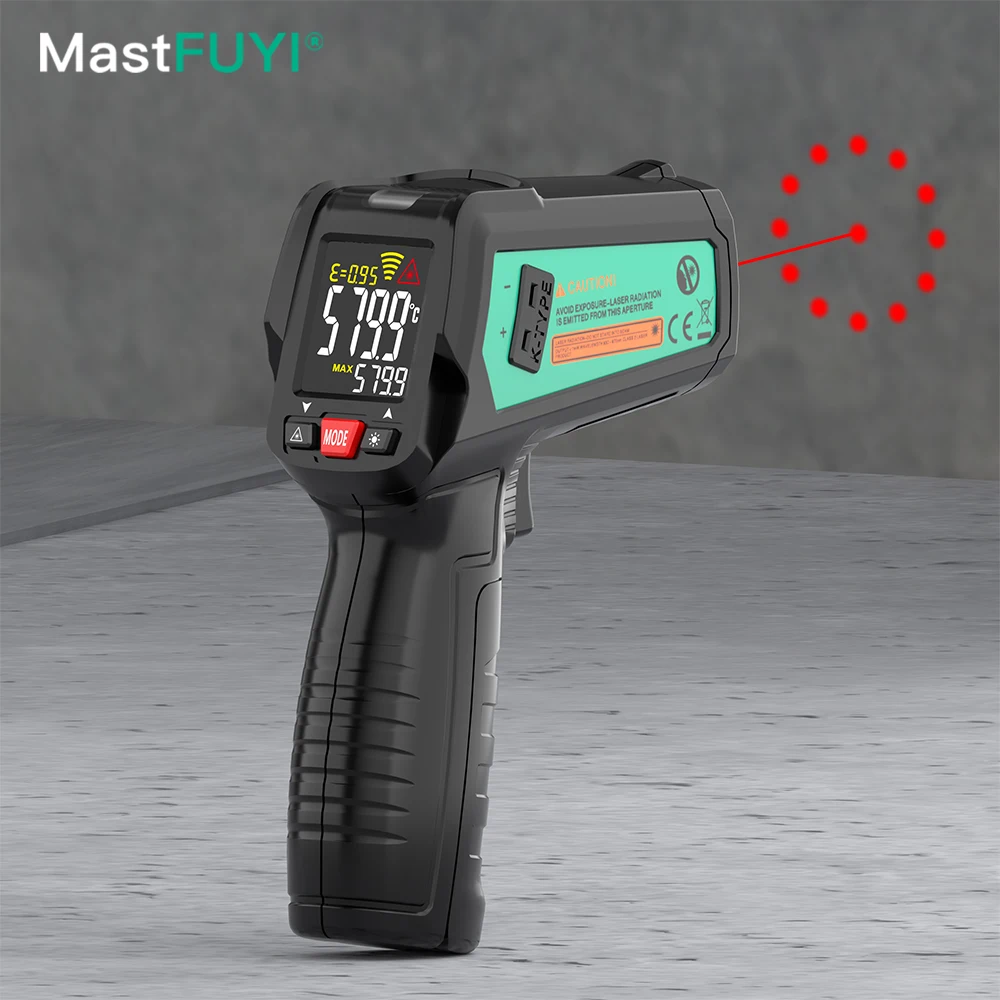 MASTFUYI FY580KS -50°C-580°C Infrared Thermometer: LCD Display, ±0.5°C High Accuracy, Fast Response,  Industrial/Kitchen Safety