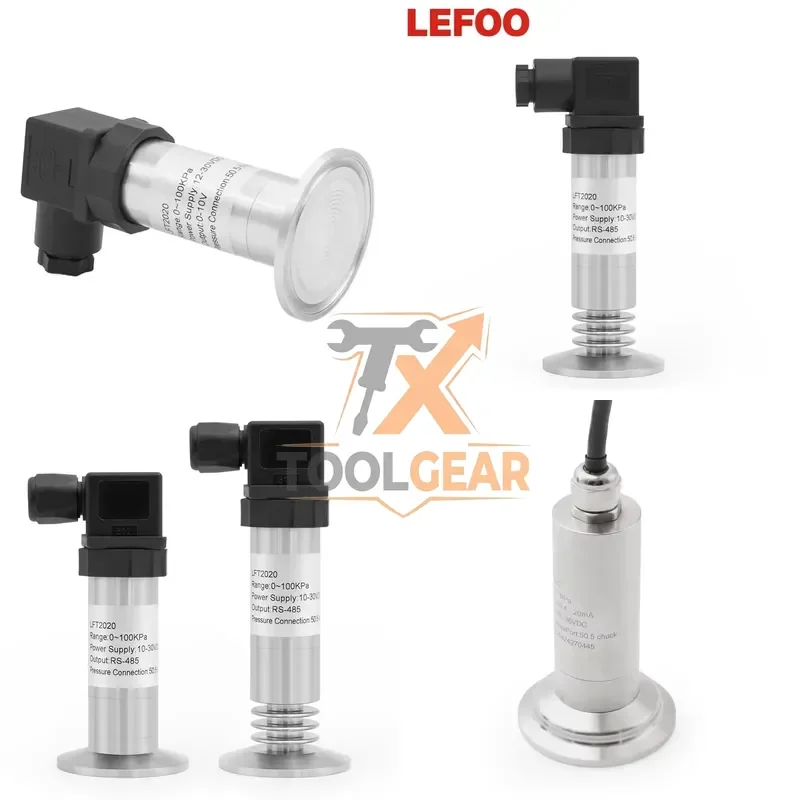 2026hotsale* LEFOO Clamp Type Anti-blocking Flush Diaphragm Pressure Transmitter Sensor Silicon Flat Film Sanitary Pressure