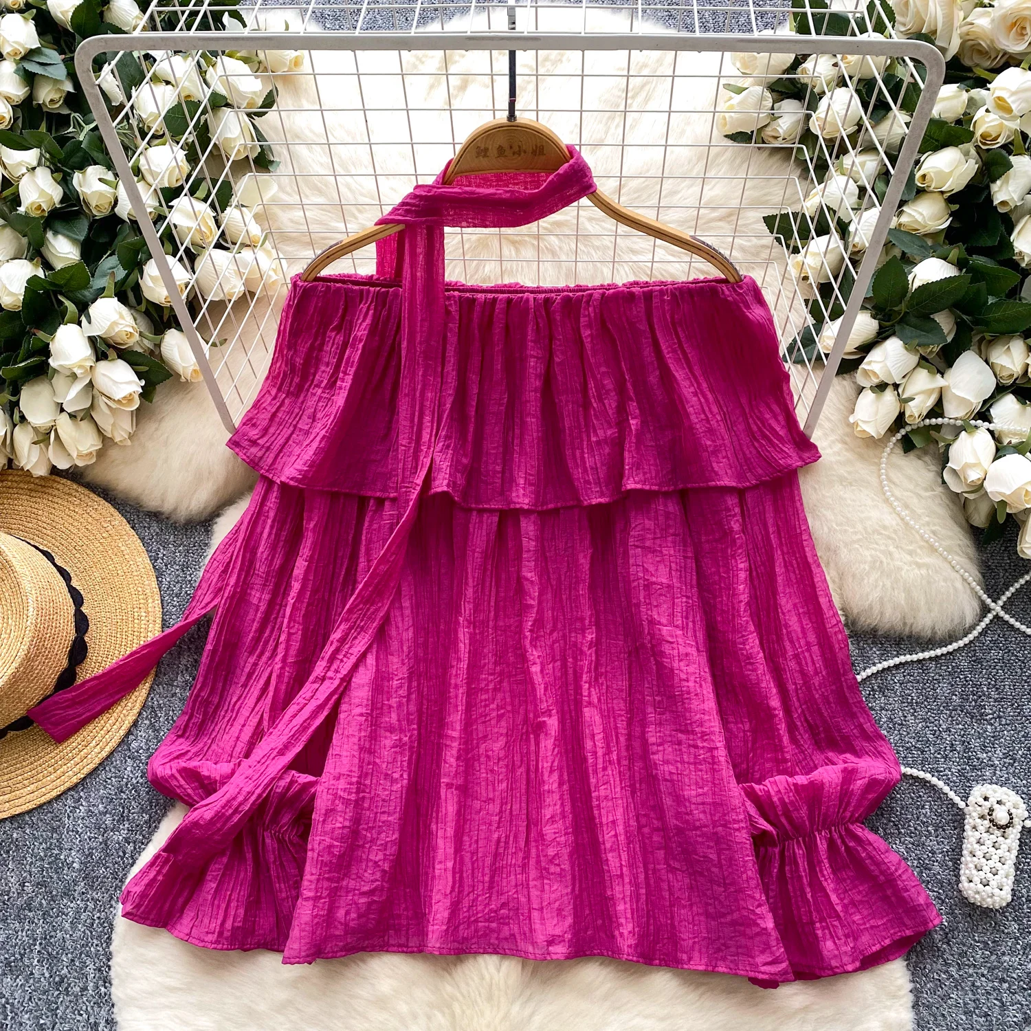

Chic Long Sleeve slash neck solid basics Elegant Fashion Sexy office lady Shirt Summer Women Blouse Women