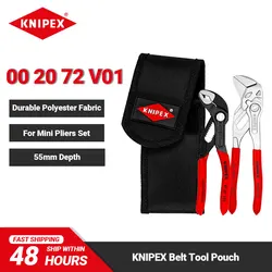 KNIPEX 00 20 72 V01 Mini Pliers Set in Belt Tool Pouch 1 x 86 03 150 and 1 x 87 01 125