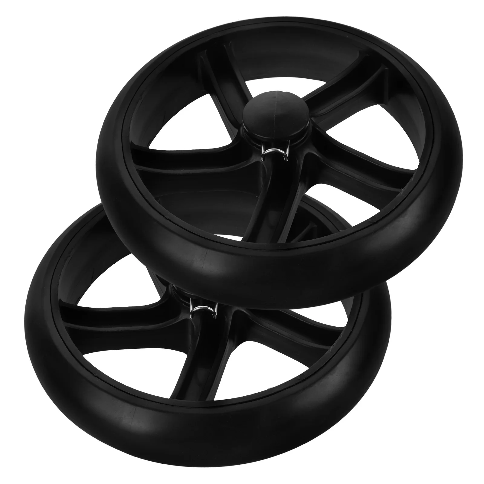 Carrello per lavanderia da 2 pezzi, durevole, in materiale solido, per carrello della spesa, ruote per carrello della spesa, carrello di utilità di ricambio per rotolamento resistente