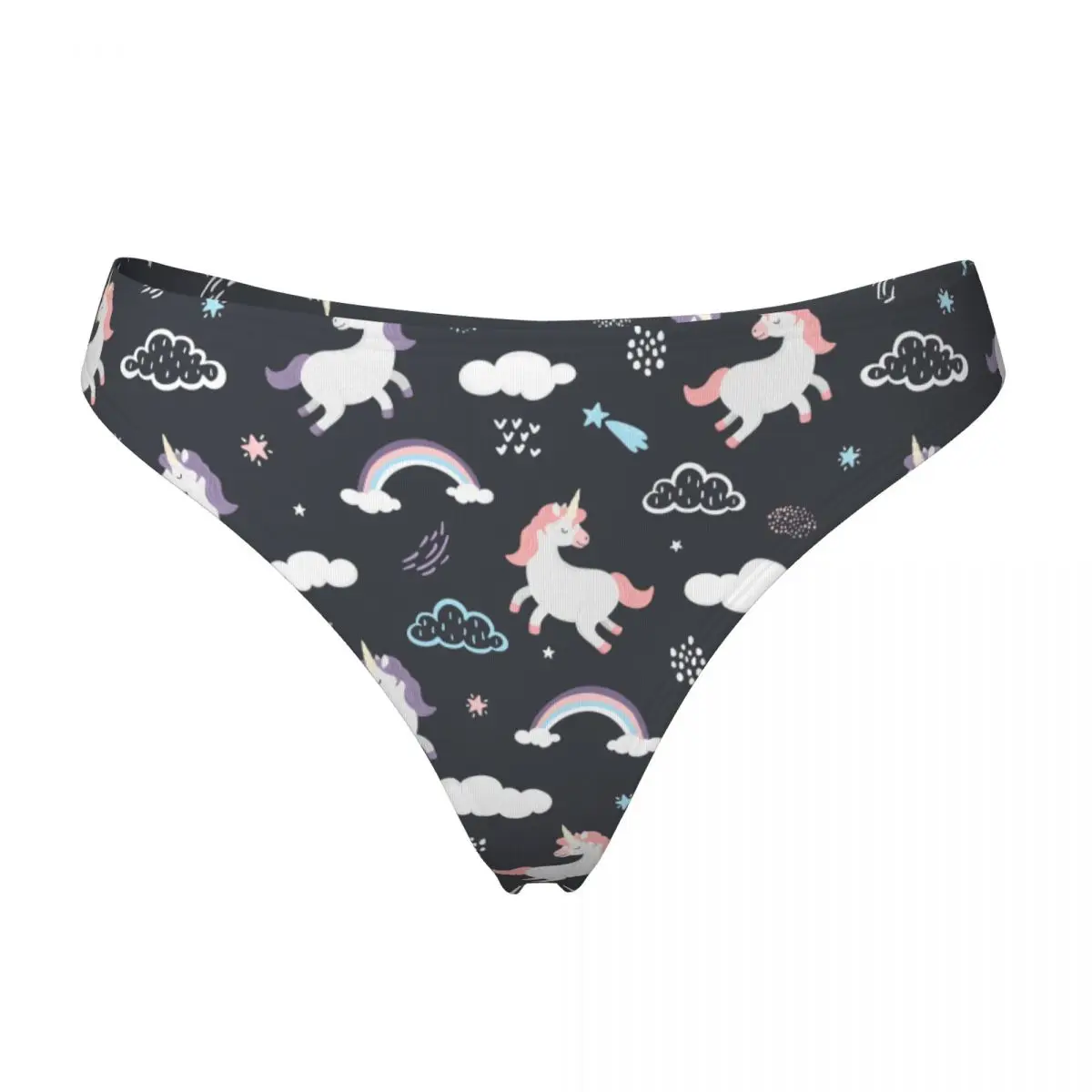 G Strings Funny Low Waist Sexy Cartoon Cute Unicorn Panties Womens Underwear Breathable Underpants Women's