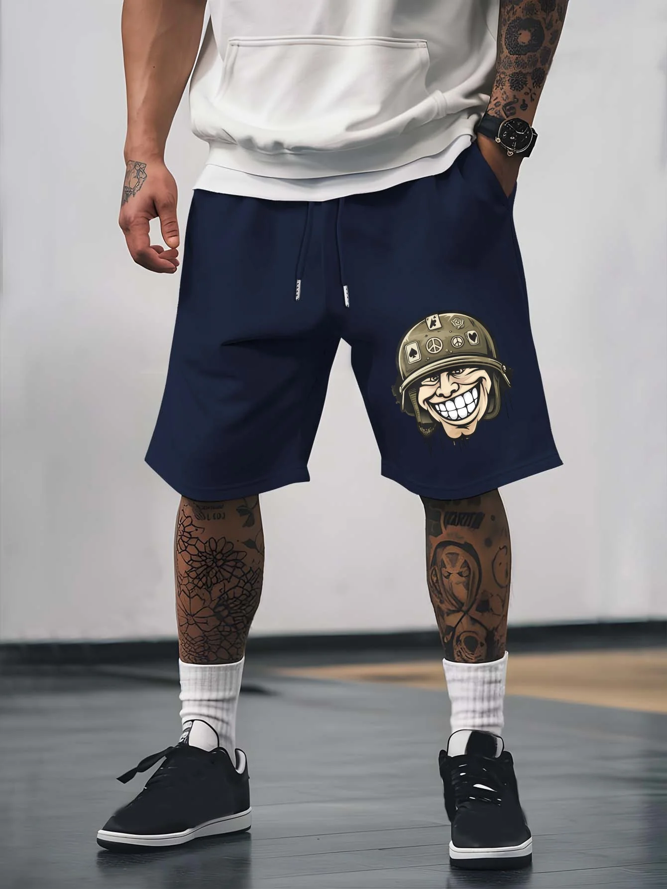 

Men's Casual Solid Color Shorts with Drawstring Waistband Design, Perfect for Summer Beach Vacations