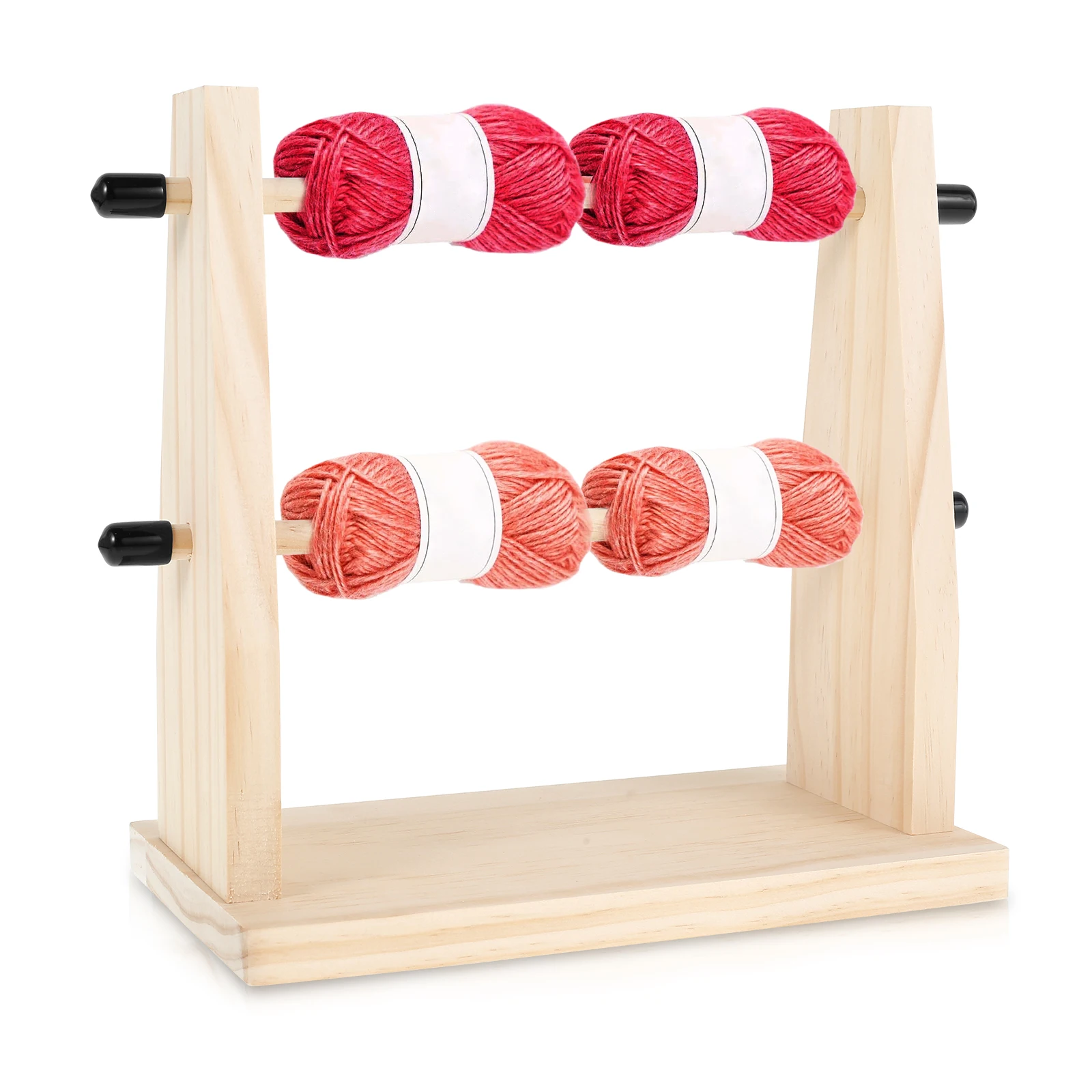 Garnkugelhalter aus Holz, handgewebtes Garnregal mit Schraube, Wollregale, Mehrzweck-Häkelgarnhalter für DIY-Bastelzubehör