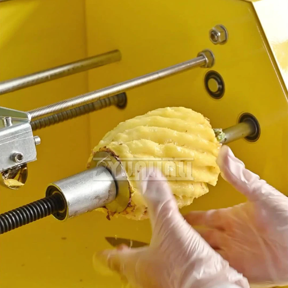 Máquina de pelado de piña semiautomática comercial, máquina de pelado de frutas, agitación manual