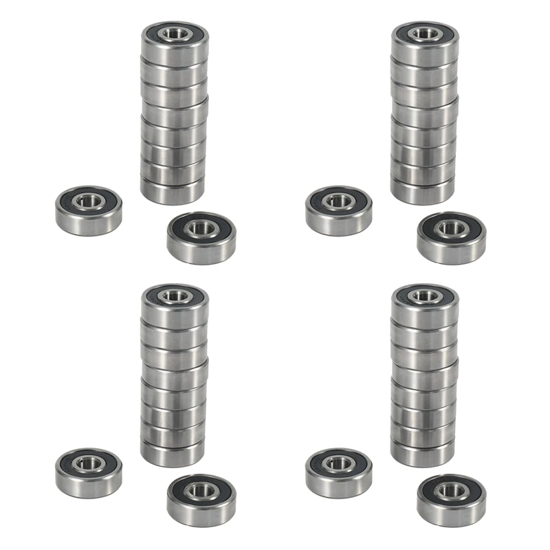 

40Pcs 628RS 8Mmx24mmx8mm Double Sealed Miniature Deep Groove Ball Bearing