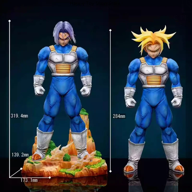 

28cm Dragon Ball Torankusu Two Headed Carving Super Saiyan Anime Figure Model Statue Collection Desktop Decoration Ornament Toys
