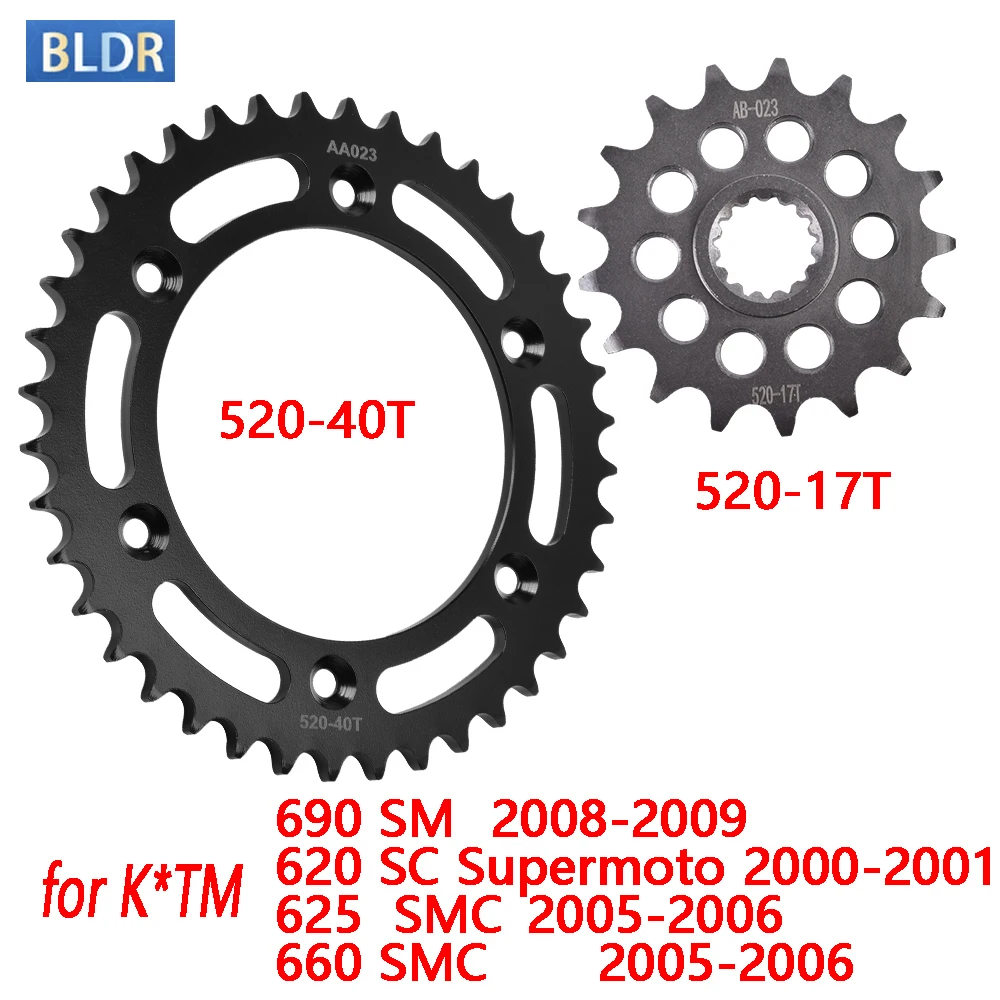 520-17T 520 40T Motorcycle Front Sprocket Gear Wheel for K*TM 690 SM 620 SC Supermoto 625 SMC 660 SMC