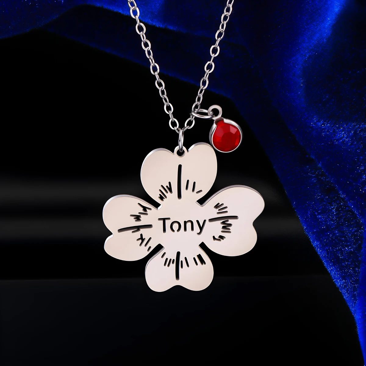 

Todorova индивидуальное имя Lucky Four Leaf Clover ожерелье для женщин и девочек модные украшения из нержавеющей стали подарок на день рождения