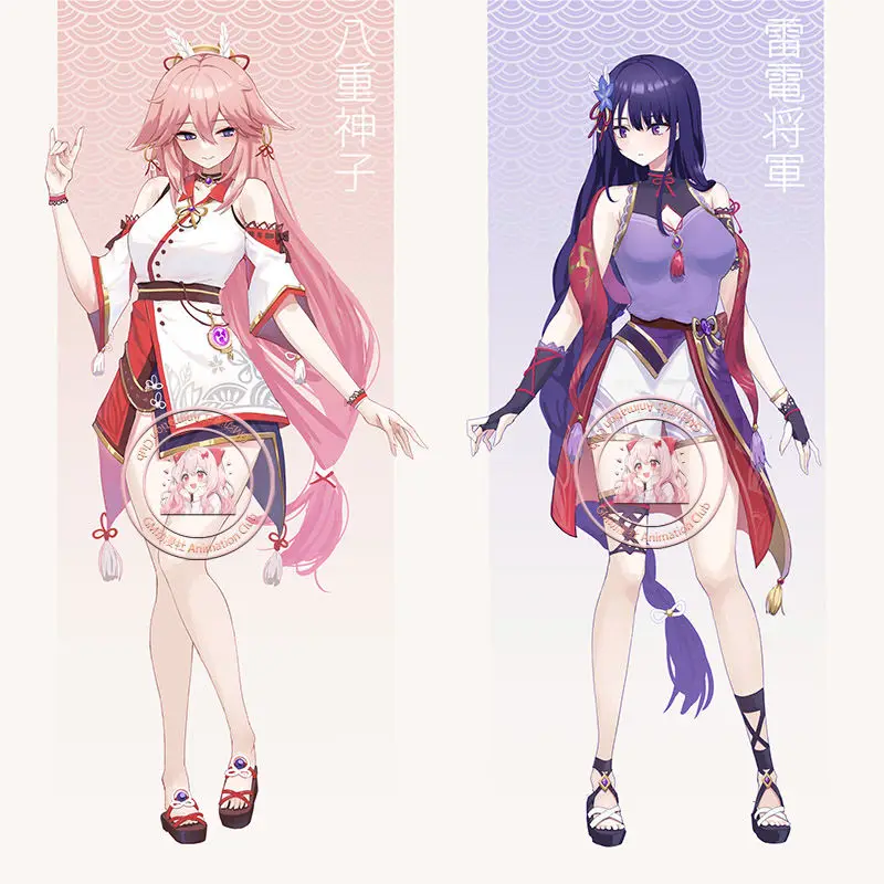 Anime Genshin Impact Acrylique Stand Model Figure, Yae, Ko, Cosplaybrittop Ornament, Décoration, Anniversaire, Noël, GérGifts, 15cm