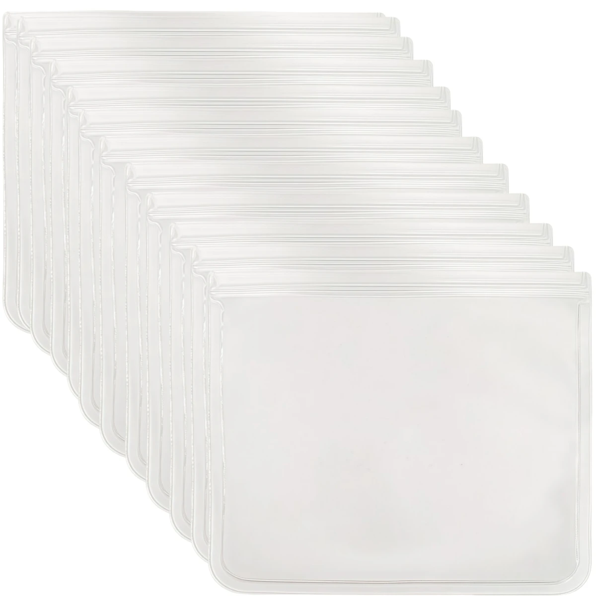 12 قطعة سميكة مختومة Peva حفظ الطعام-حقيبة بسحاب لتصنيف التبريد أكياس التخزين ساران التفاف وحقيبة بلاستيكية #6