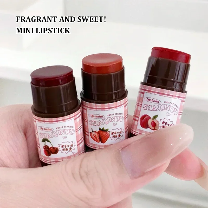 สารสกัดจากผลไม้ Moisturizing Lip Balm Moisturizing Tinted Lip Balm Whitening Student Party ราคาไม่แพงลิปสติกกรณี
