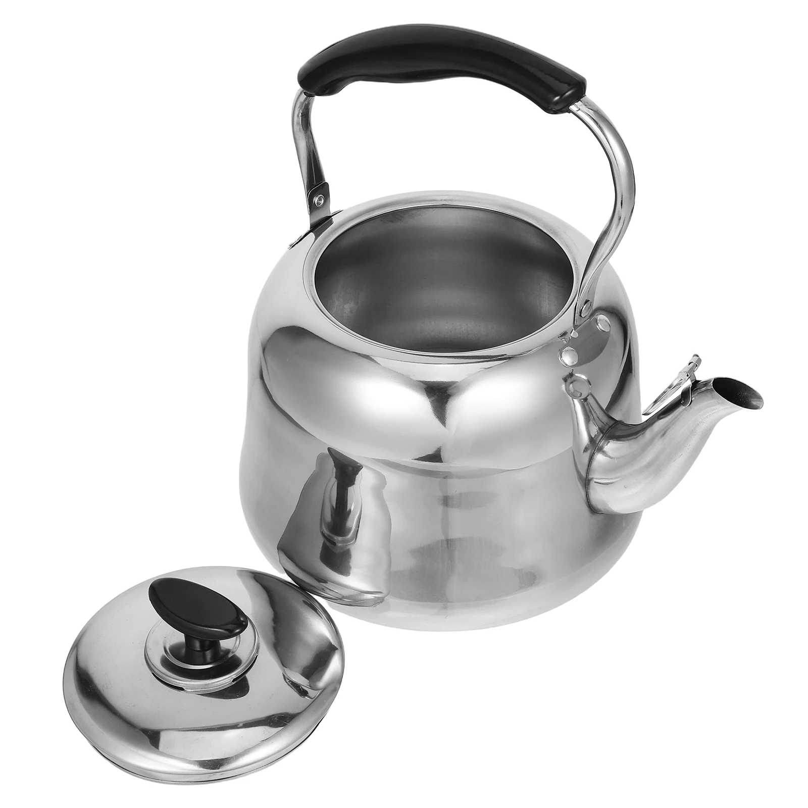 

Stainless Steel Whistling Tea Kettle Stovetop Large Capacity Ergonomic Handle Suitable for Gas Electric Induction Stove Water