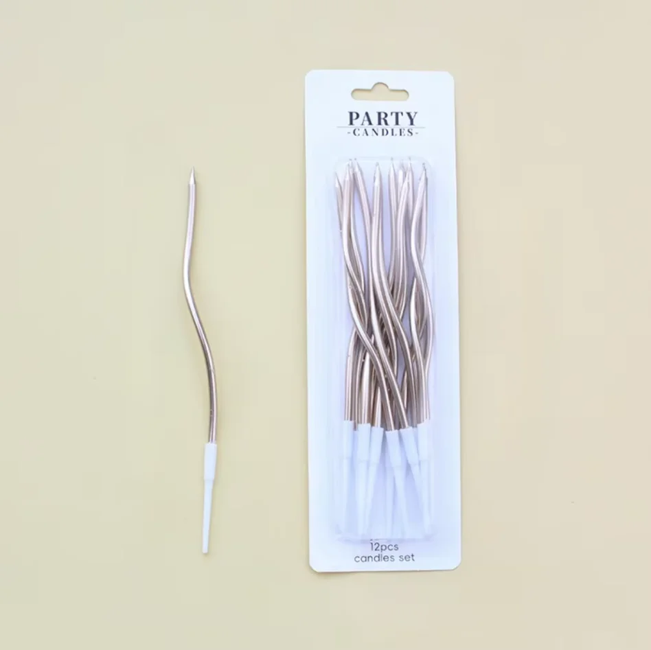 Geburtstagskerzen, spiralförmige Tortenkerzen, lange, dünne Tortenkerzen für Hochzeiten, Partys und zur Tortendekoration, Partygeschenk. – Detail 4