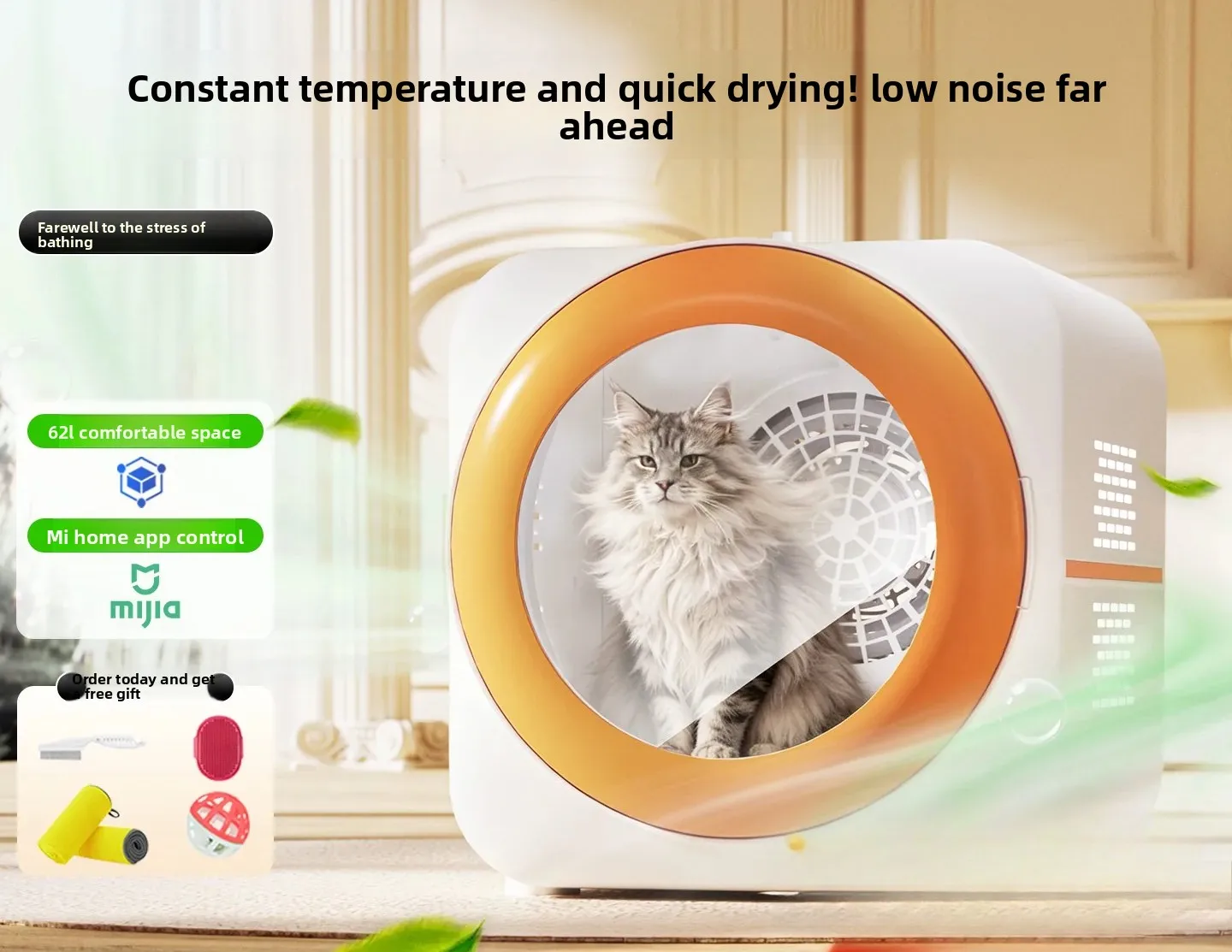 Pet Hair Dryer Box Smart Dog Cat Drying Box Low Noise Home Grooming Dryer
