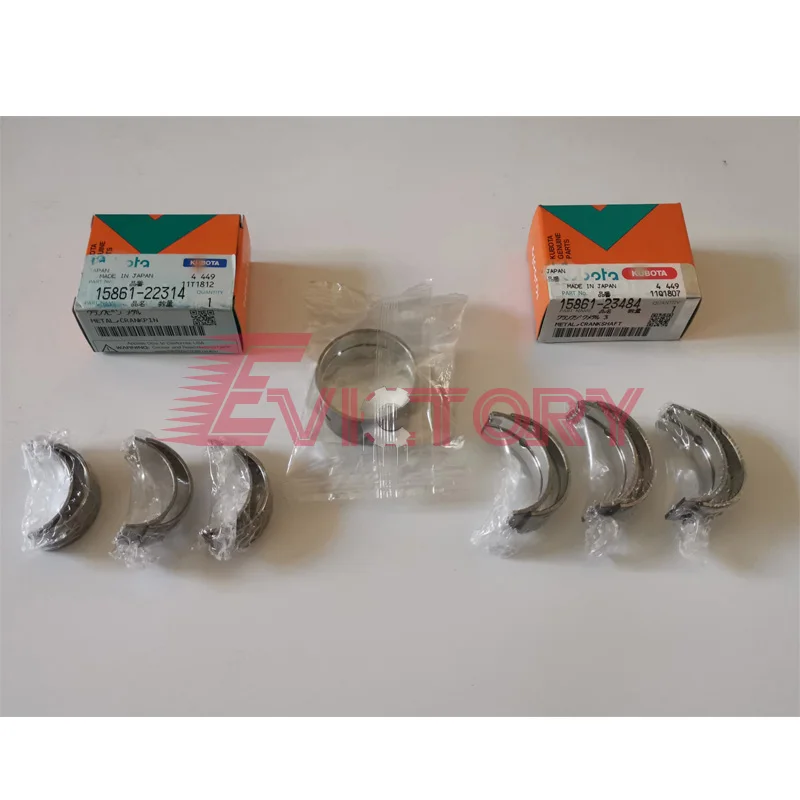 

D662 crankshaft main bearing + conrod small bearing for kubota repair excavator engine bearings