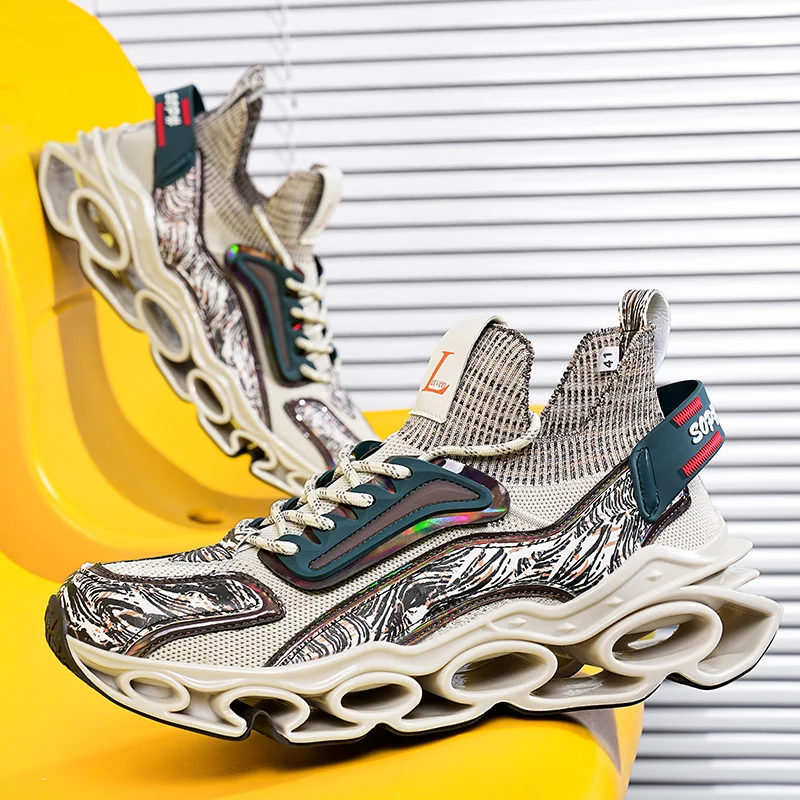 

Four Seasons Men's Shoes 2025 New Breathable Mesh Thick soled Sports Shoes for Youth Versatile Casual Running Shoes