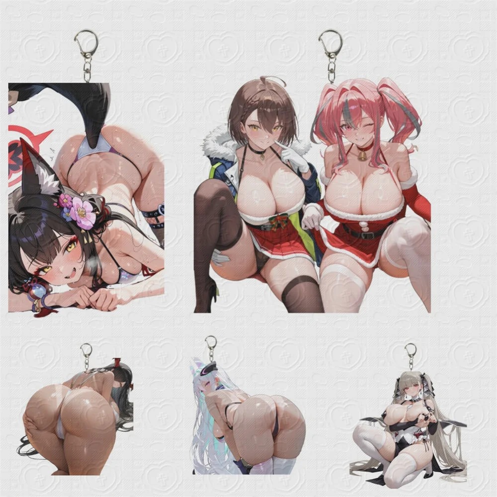 

6CM NEW Anime Blue Archive Acrylic Keychain Model Cosplay Charm Characters Ornament Accessories Goods Christmas Gifts