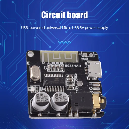 Imagen 2 del producto Placa receptora de Audio Bluetooth 5,0, placa decodificadora de MP3 sin pérdidas, 3,7-5V, AUX tipo C, módulo de música estéreo inalámbrico para Kit DIY, 1-20 piezas