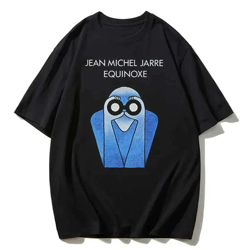 Short Sleeve Cotton T-shirt Street Wear Cool Everyday Men Tops Jean Michel Jarre Equinox Electronic Music Souvenir Printed style