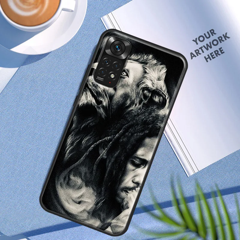 Rasta Lion Reggae Bob Marleys Case For Xiaomi Redmi Note 11 10 9 7 Pro 10S 9S 8T Redmi 10 10A 10C 9A 9C 9T Soft Back Cover