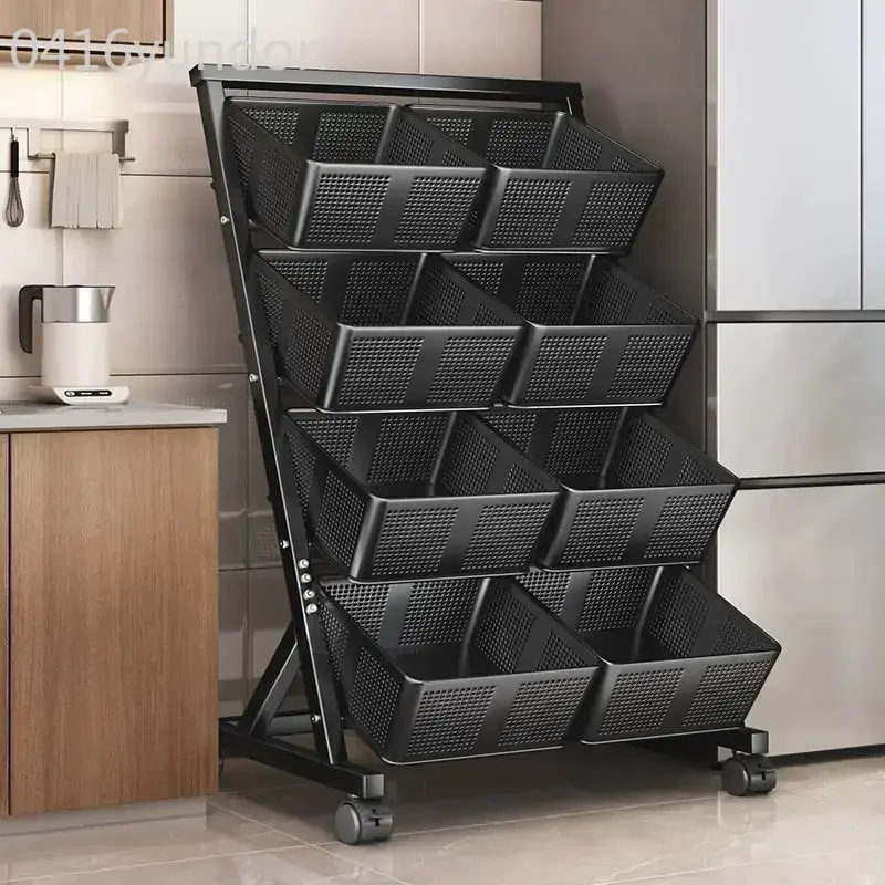 Bedroom Shelves Multi-layer Vegetable Basket Living Room Household Trolley Snack Storage Fruit and Vegetable Racks Kitchen Item