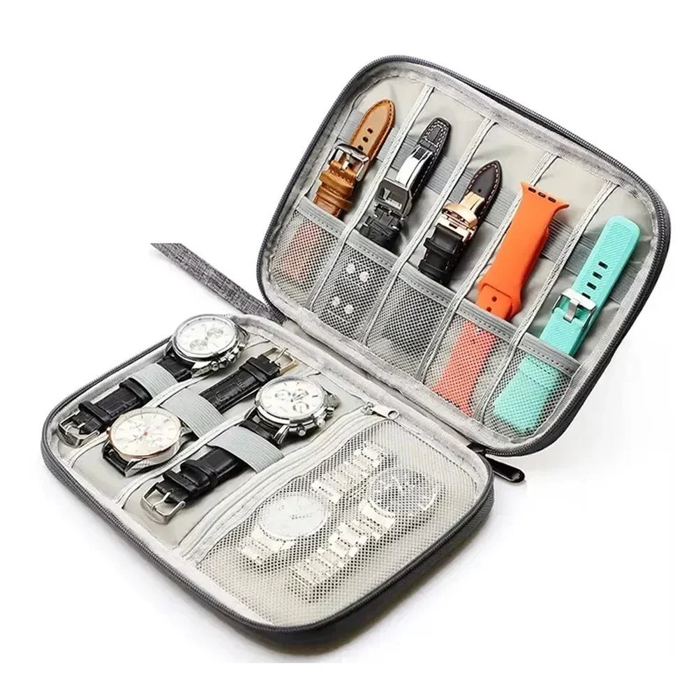 1 set Multi-function Travel Storage Bags watch straps Pack Data Bag Office Portable Organizer Case Card Package watchband