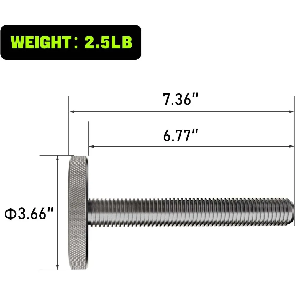 longer screws, 2pieces for Square Dumbbells, up to160lbs (Single Dumbbell)