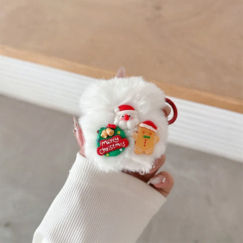 Apple AirPods3/43D クリスマスイヤホンケースPRO2/PRO3ソリッドカラープラッシュシェル2カートゥーンプロキシに適しています。