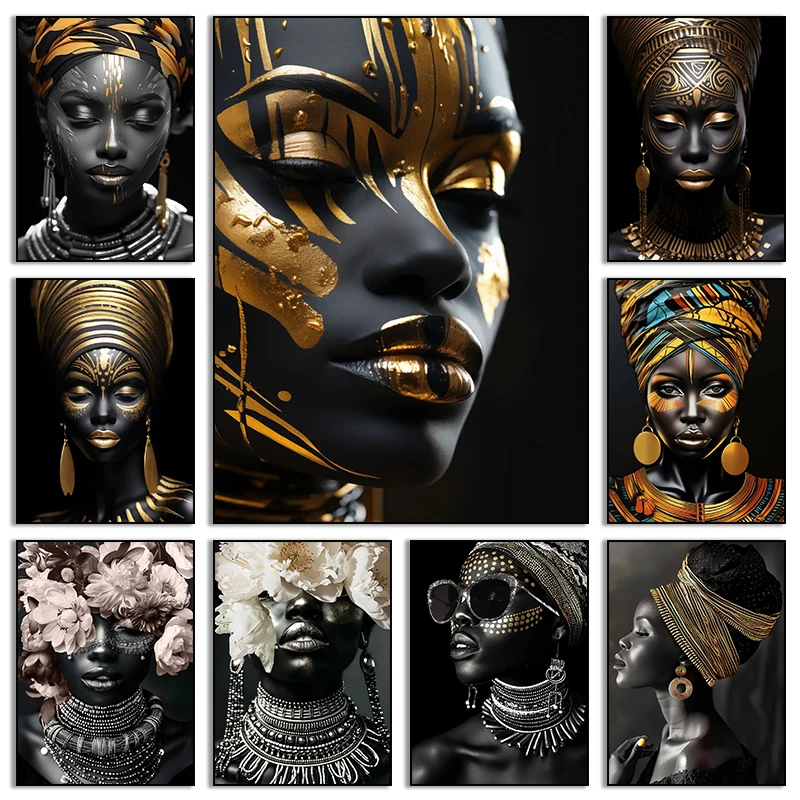 African Woman Flowe…